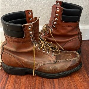Vintage Red Wing Mens Leather Steel toe Boots
